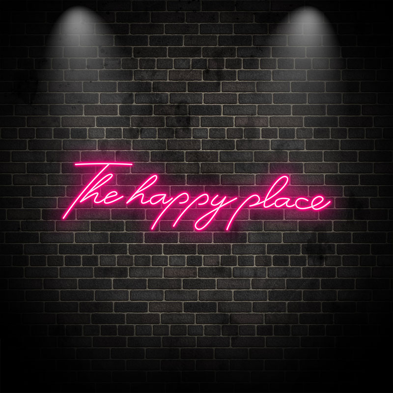 The Happy Place Bar Neon Sign